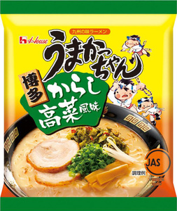 激安　20食分￥2999　大人気ラーメン　博多っ子　　超定番　うまかっちゃん 辛子高菜 　とんこつ味　人気　おすすラーメン　　47