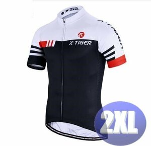 x-tiger サイクリングウェア 半袖 2XLサイズ 自転車 ウェア サイクルジャージ 吸汗速乾防寒 新品 インポート品【n605-rd】