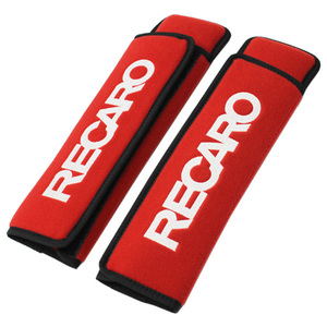 【正規代理店】 RECARO / レカロ ベルトカバー ベロア生地 2個入り アクセサリー ■ シートベルトカバー ベロアレッド