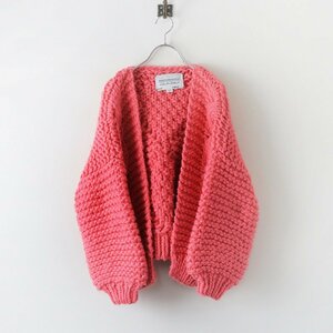 アイラブミスターミトンズ I Love Mr Mittens HEARTWORKING KNITWEAR ボンバーニットカーディガン XS/ピンク【2400013802505】