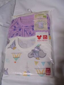 新品難有 UNIQLO ユニクロ BABY NEWBORN クルーネックボディ（長袖） 90 DISNEY 