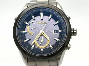 1000円スタート 腕時計 SEIKO セイコー ASTRON アストロン GPS SOLAR 7X52-0AA0 電波ソーラー デイト ブラック文字盤 ラウンド 3 E60020