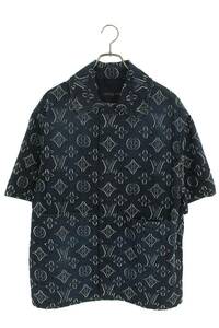 ルイヴィトン LOUISVUITTON 23AW RM232 ARS HPS73W 1ABXXH サイズ:XS モノグラムショートスリーブシャンブレー半袖シャツ 中古 SB01