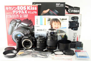◆新品同格品＆初心者入門◆ Canon キャノン EOS Kiss X 純正＆超望遠Ｗズームレンズセット 付属品多数