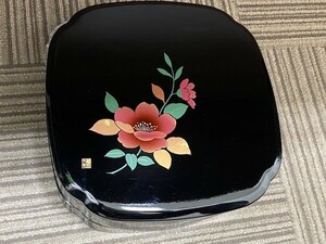 【未使用】YUKI TORII 鳥居ユキ 合成漆器　漆器　花なごみ　オードブル　二段重　◆3493