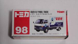 新品 赤TOMY トミカ 98 いすゞ エルフ パネルトラック