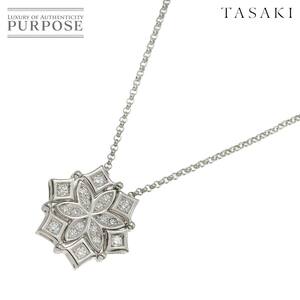 タサキ TASAKI ダイヤ 0.37ct ネックレス 50cm K18 WG ホワイトゴールド 750 田崎真珠 Necklace 90223885