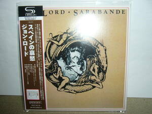 名手Andy Summers/Pete York等参加 ロック/クラッシック共演作 Jon Lord 大傑作2nd「Sarabande」紙ジャケットSHM-CD仕様国内盤未開封新品。