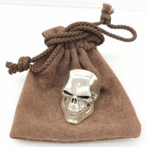 CRAZY PIG DESIGNS クレイジーピッグ PSYCHO KILLER SKULL RING サイコキラースカル リング 約 20.5号 #20.5 Silver 925 巾着袋 付き 指輪