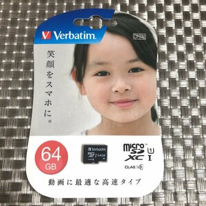 【未使用保管品/インボイス登録店/KU】Verbatim バーべタイム micro SDXC 64GB メモリーカード MXCN64GJVZ3 HA0227/0004 04