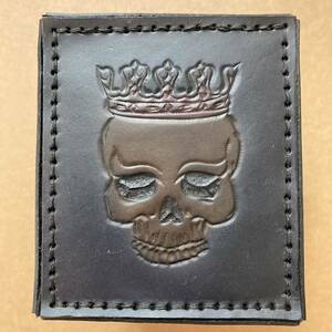 SPアイテム★激レア★キングベイビーKingBabyクラウンスカル用レザーケースボックスLeather Boxスカルキャンドルスタンドケース