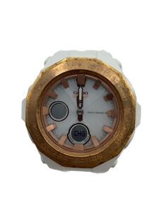 CASIO◆ソーラー腕時計・Baby-G/デジアナ/ラバー/SLV/WHT/ケース汚れ使用感有