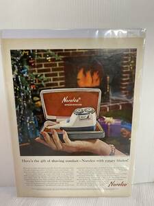 1963年12月13日号LIFE誌広告切り抜き【Norelco/電気シェーバー】アメリカ買い付け品60sビンテージ生活小型家電