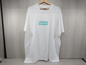 夏 Supreme×Tiffany シュプリーム×ティファニー 21AW BoxLogoTee ロゴプリント Tシャツ 半袖 IT37B3431FV4 XL ホワイト