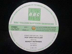 QUEEN クイーン RANDY NEWMAN ランディ・ニーマンStereo Pop Special-72 London Live BBC Transcription Services フレディ・マーキュリー