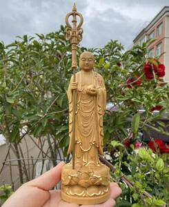 仏像 地蔵菩薩 立像 仏具 お彼岸 仏像 お地蔵様 お地蔵さま 木製 木彫り