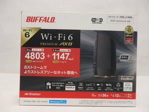 kd44) BUFFALO WSR-6000AX8 Wi-Fiルーター 無線LAN 親機 Wi-Fi 6 Black 中古 