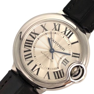 カルティエ Cartier バロンブルー W6920085 SS/レザー 腕時計 レディース 中古