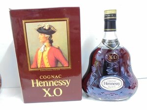 【41】ヘネシー Hennessy X.O コニャック ブランデー クリアボトル 金キャップ 40% 700ml 箱付き 未開栓