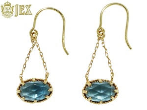 Blue Topaz K18ブルートパーズピアス NO.304636