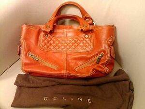 ★即決★CELINE（セリーヌ) ブギーバッグ オレンジブラウン　レザー　ハンドバッグ