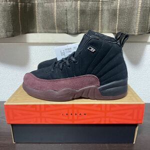 新品 18.0 cm US 12c A Ma Maniere × Nike Air Jordan 12 Retro SP PS Black Burgundy Crush ア マ マニエール ナイキ エア ジョーダン