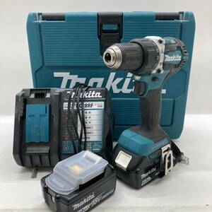 【1円～】Makita マキタ 充電式 ドライバードリル DF484D [バッテリー2個/充電器付き] DIY 職人 大工 電動工具【中古品】