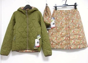 新品★Marmot マーモット★四角友里コラボ リバーシブルパディング ジャケット＆スカート★上下セットPRIMALOFT★M 登山★軽量 保温 撥水性