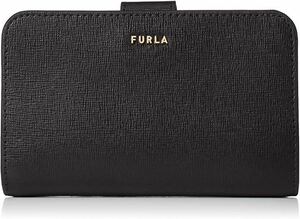 財布 レディース 二つ折り お洒落 可愛い ブラック 黒 プレゼント 人気 コンパクト 大容量 高品質 ボタン FURLA フルラ