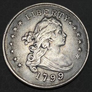 アメリカ古銭　1799年　約22.61g リバティ　大型銀貨　記念硬貨　イーグル　自由の女神　レア