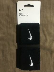 【 送料無料です！!・希少な未使用品！】★NIKE ナイキ◇リストバンド◇2個セット/約H67×W75mm/ブラック/ホワイトロゴ★