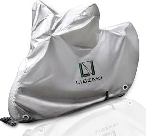 【送料込】（5L-6L）　Libzaki バイクカバー 210Dオックス厚手生地 盗難・風飛び防止 5L-6L 全長25