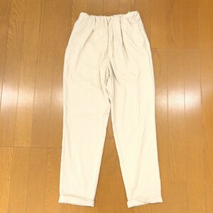 B&Y UNITED ARROWS ユナイテッドアローズ ロールアップ ストレッチ テーパード パンツ S ベージュ 日本製 イージーパンツ レディース