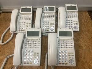NEC ビジネスフォン 24ボタン DT700 Serise ITL-24D-1D(WH) IP多機能電話機　5台セット　③