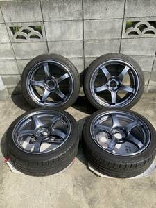 ヨコハマ アドバンレーシング ADVAN Racing TC-4 ４本セット FALKENタイヤ付 18インチ 18X8.5J＋31 ランエボxで使用