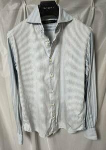 1PIU1UGUALE3 crazy stripe shirts クレイジーパターン インディゴストライプシャツ 定価46,000＋TAX