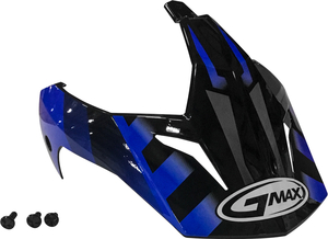 GMAX バイザー スクリュー（ネジ）付き TREKKA GM-11 ヘルメット用 ブラック 黒/ブルー
