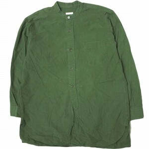 COMOLI コモリ 日本製 バンドカラーシャツ I01-02003 0 グリーン 長袖 トップス g14133