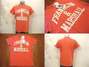 名作 本物 新品 F&M フランクリンマーシャル FRANKLIN&MARSHALL 半袖 Tシャツ ピンク M