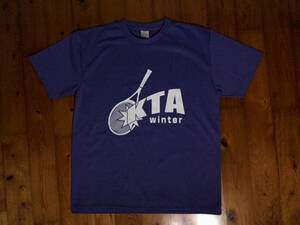 ★関東テニス協会【KTA】ロゴプリント 半袖Tシャツ ドライTシャツ L 紫　