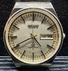 腕時計 SEIKO SUPERIOR 4883-8001 QUARTZ WATER RESISTANT 6N040-1 セイコー スーペリア 54.48g メンズ 稼働品 10D210WA