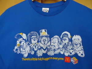 ハワイ　2023年　Ｍｃ　マクドナルド　スタッフ　Ｔシャツ　青色　Ｌ　マック　ナゲット