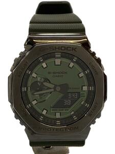 CASIO◆クォーツ腕時計_G-SHOCK/デジアナ/カーキ/グリーン/GM-2100B-3AJF/ジーショック