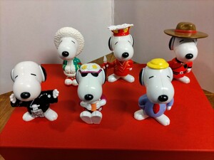 マクドナルドのハッピーセット　マックトイ　スヌーピーワールドツアー１　レア物６個（③）　SNOOPY　PEANUTS　1998年のビンテージもの