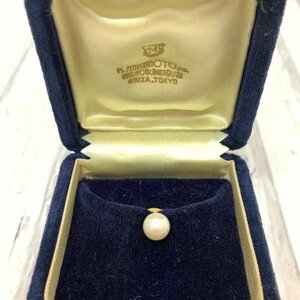 s001 A3.2 保管品 ミキモト MIKIMOTO パール 1粒 タイピン 約6.0mm ネクタイピン ケース付き