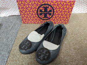 c3444 未使用 トリーバーチ/TORY BURCH*フラットシューズ*パンプス*ロゴ*靴*ブラック系*サイズ5.5