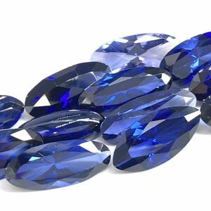 ■合成サファイアルース12点おまとめ■a約100ct 裸石 宝石 Sapphireサファイア コランダム ping jewelry ジュエリー CE0 