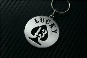 送料無料 LUCKY 13 ACE OF SPADES KEYRING ラッキー エース キーホルダー キーリング 42mm