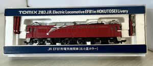 240516D●TOMIX Nゲージ 鉄道模型 車輌【JR EF81形 電気機関車（北斗星カラー）2183】◆通電動作確認済み♪配送方法 おてがる配送宅急便60