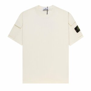 Stone Island ストーンアイランド 半袖 tシャツ 男女兼用 ベージュ t-shirt 夏 トップス ファッション XLサイズ